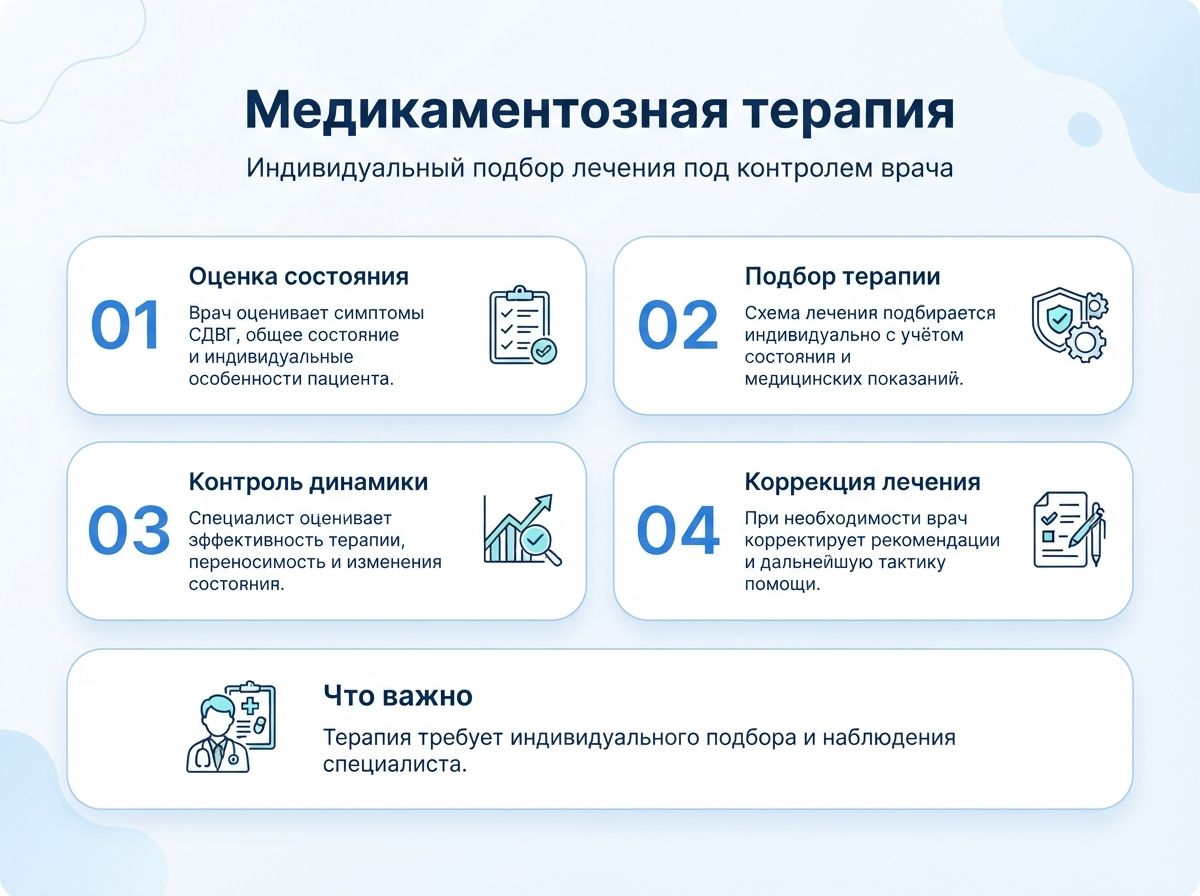 Лечение СДВГ в Миньяре у детей и взрослыхинфографика